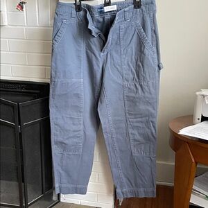 Old Navy Women's blue grey Wide Leg cargo style Pants